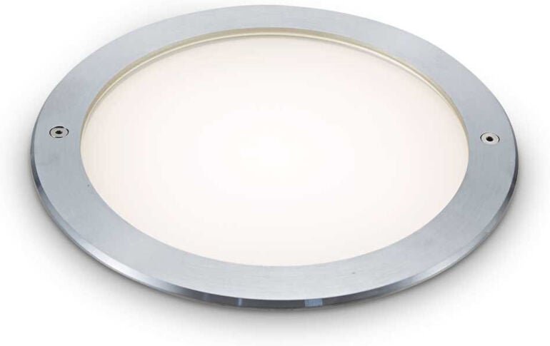 Taurus Integrierte LED-Bodeneinbauleuchte für den Außenbereich, breit, rund, Stahl, 620 lm, 3000 k, IP67 - Ideal Lux