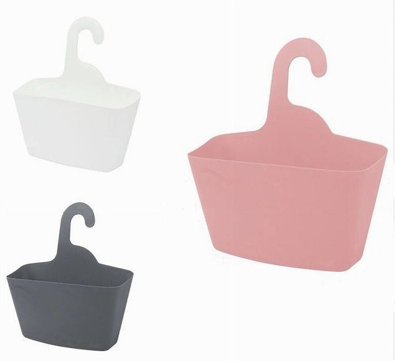 Trade Shop Traesio - Trade Shop - Aufbewahrungskorb mit Haken zum Aufhängen im Duschbad im Haushalt in verschiedenen Far...