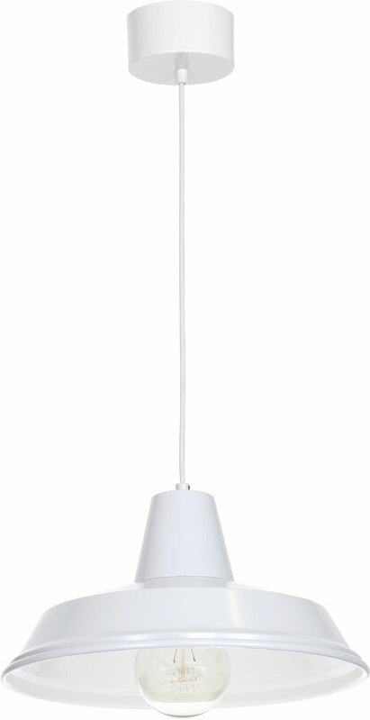 Hängeleuchte Küche Esstisch Metall Weiß Ø 36 cm Vintage Mid Century E27 Hängelampe