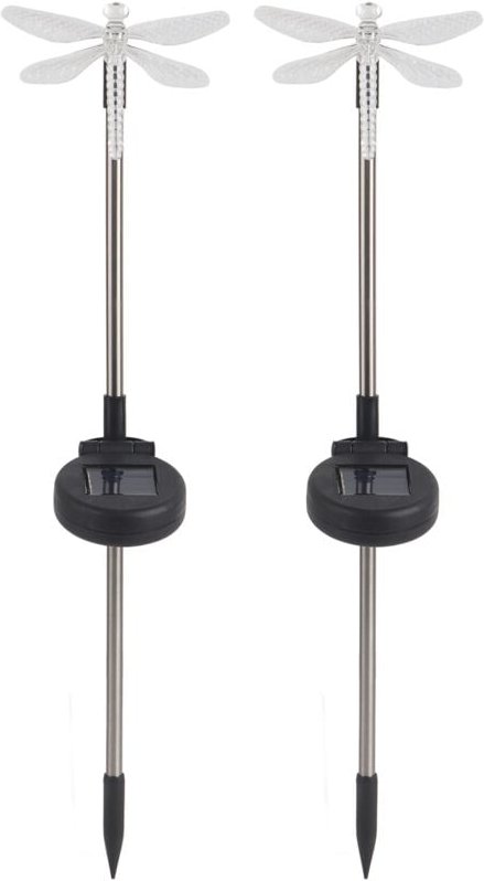Wegeleuchten, 2 Stück/Set Einzigartige Libellen-Solar-LED-Gartenleuchte mit Farbwechsel, Gartenstecker-Dekoration