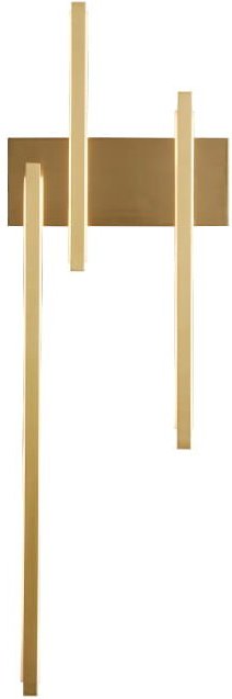 Trada – LED-Wandleuchte, 28 W, 70 cm, Goldmessing