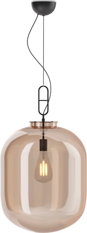 Kristall-Deckenlampe - mittelgroße Design-Hängelampe - Grau Bernstein