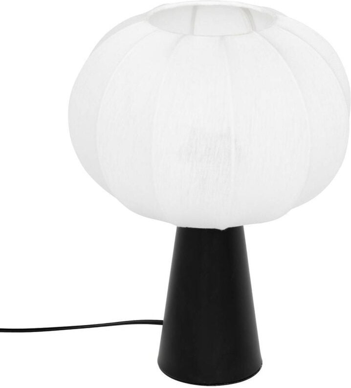 Atmosphera - Tischlampe Tobie Baumwolle silber H33cm créateur d'intérieur