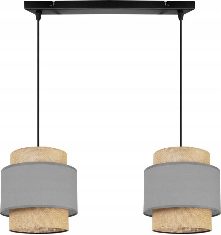 Hängelampe, Deckenleuchter, Lampenschirm, Boho Juta