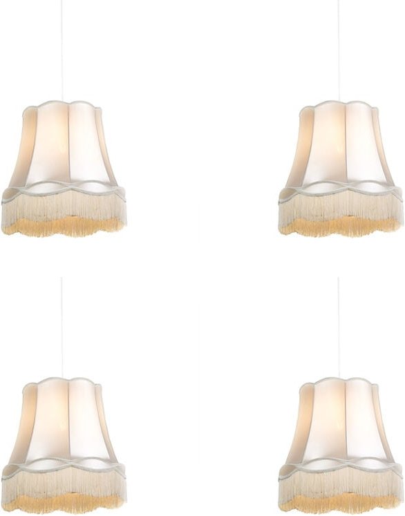 Set mit 4 Retro-Hängelampen creme 45 cm - Granny