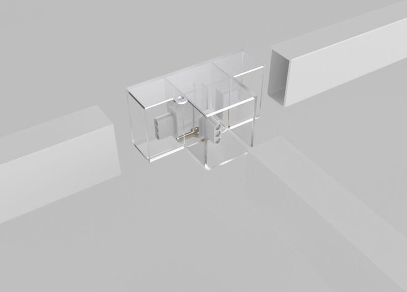 T-förmiger Connector für lineare Leuchten - 2,2 cm