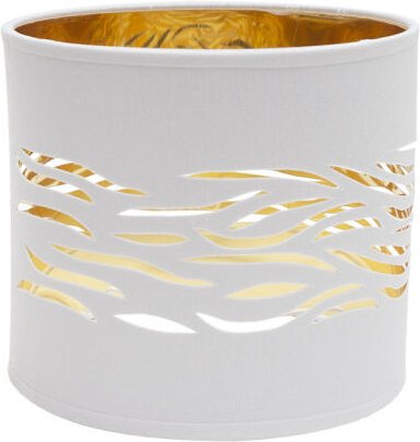 Tischlampenschirm fog 1xe14 weiß-gold 17dx17dx15h