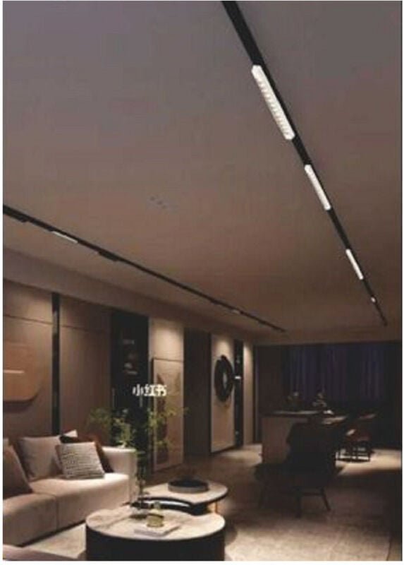 Trade Shop Traesio - Trade Shop - verstellbarer schienenstrahler 26 w 12 led weiss schwarz licht 3000K 6500K 4000K PST-4...