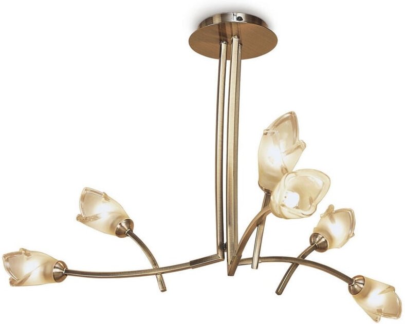 Inspired Mantra Pietra Pendelleuchte, 3-armig, 6-flammig, G9, Antikmessing