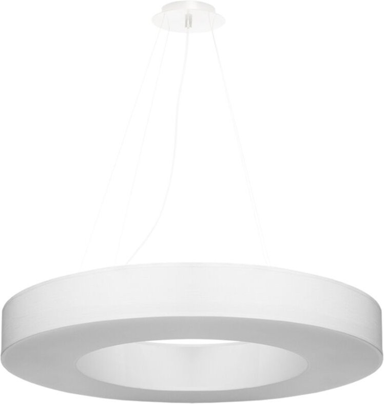 Cylindrical Pendant Light White 70cm E27 Zylindrische Pendelleuchte Weiß 70cm E27