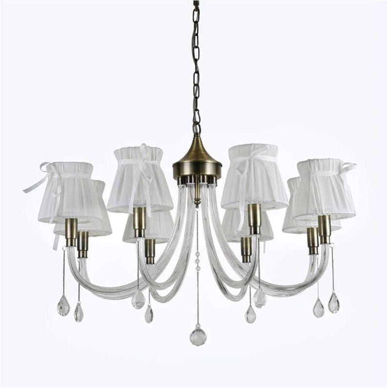 Thumbnail - Trade Shop - classic bronzo bianco 8 bracci lampada von sospension 92389 -