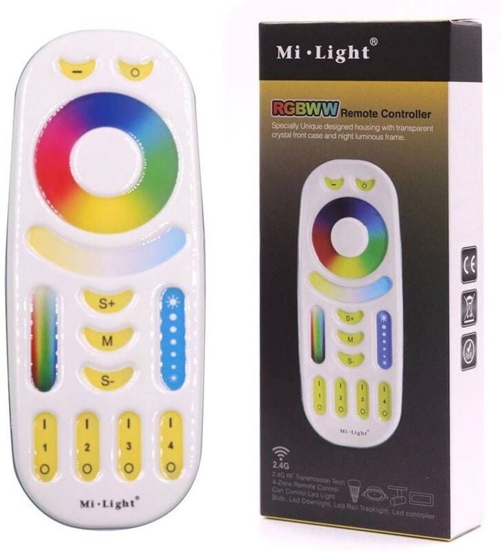 Led rgb + cct - 4 Zonen Fernbedienung - Weiß - FUT092 - Mi Light