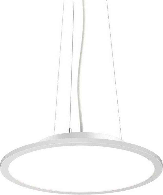 Ideal Lux FLY 45 cm integrierte LED-Pendel-Deckenleuchte Weiß, 4000 K, IP40