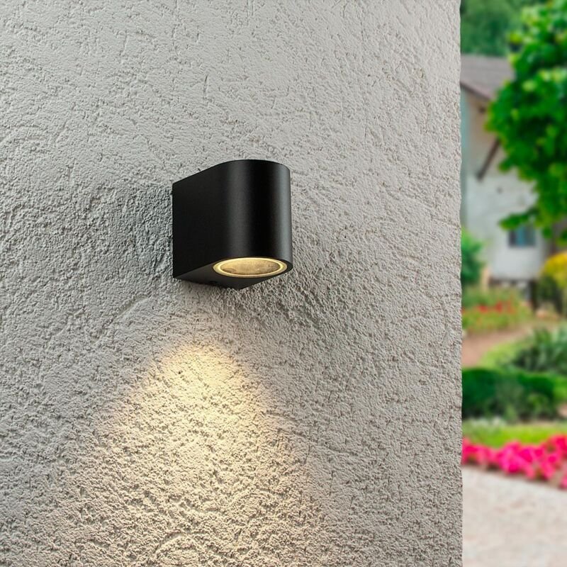 Außenleuchte Wandleuchte Frame DOWN rund für GU10 IP54 - Farbe: Schwarz