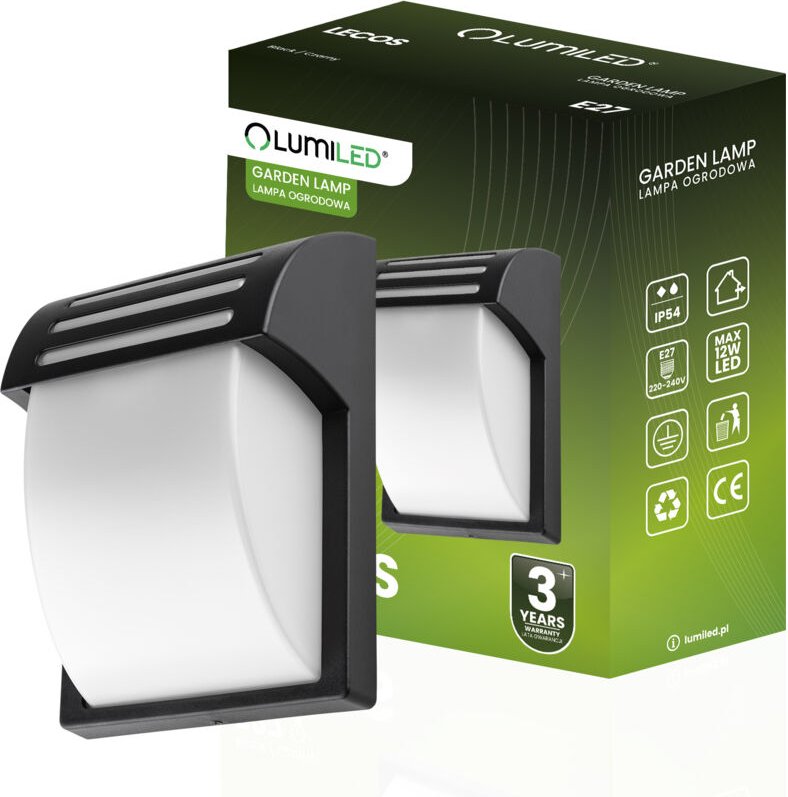 Gartenleuchte E27 LED Fassadenwandleuchte 25cm LECOS LUMILED