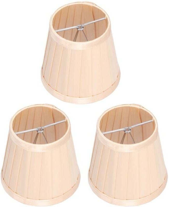 3 pièces abat-jour en tissu E14 à clipser sur le couvercle de lampe en tissu pour lustre applique murale décoration de b...