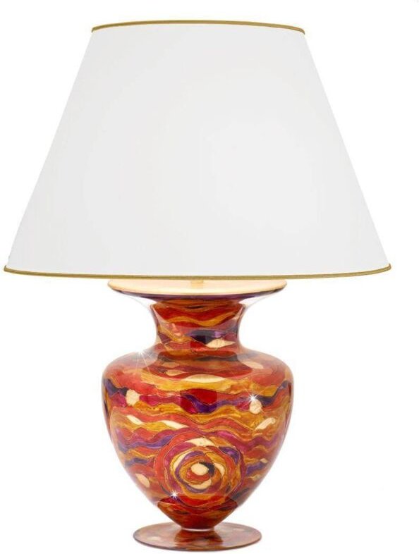 Anfora Stoff-Tischlampe mit rundem konischem Schirm 24 Karat Gold - Kolarz