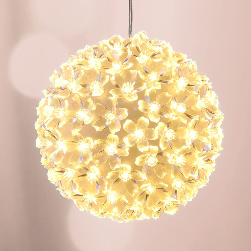 LED Deko Kugel Lichterball - 100 warmweiße LEDs - Ø 15 cm Strom betrieben