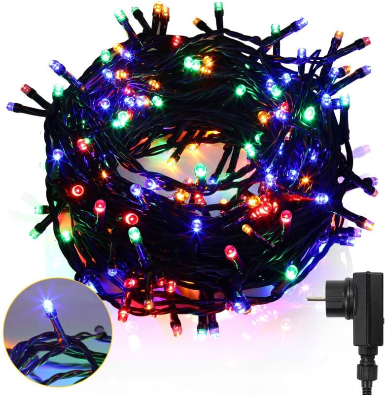 Thumbnail - Swanew 10M 100 led Lichterkette 8 Lichtmodi Wasserdicht Party Garten Beleuchtung Innen Außen Weihnachten Hochzeit Deko K...