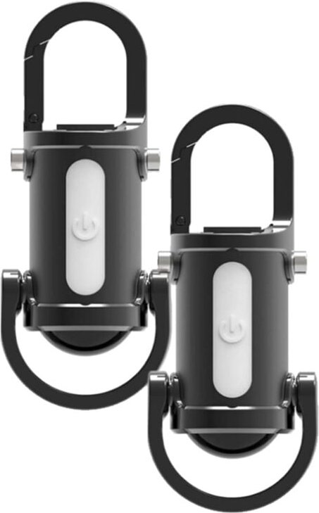 Mini-Taschenlampe im Taschenformat Lumilinks 3-in-1 Taschenlampe & Powerbank Schlüsselanhänger Schwarz