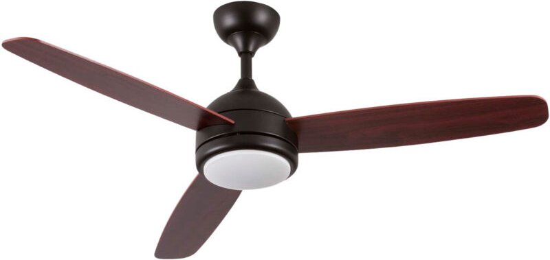 Orion91 - Dayron Vermont Deckenventilator mit Licht, 3 Flügel, 56 w, 6 Geschwindigkeiten, Schwarz