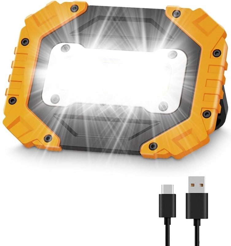 30 W wiederaufladbares tragbares Arbeitslicht, 4 Modi, wiederaufladbares COB-LED-Flutlicht, superhelles COB-Flutlicht fü...