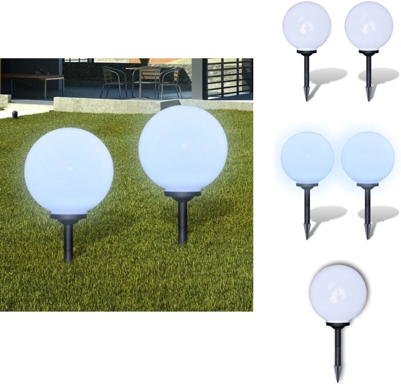 Vidaxl - Wegeleuchten 2 Stk. led 30 cm mit Erdspieß - LED-Solarleuchte - Gartenbeleuchtung - Außenscheinwerfer - Wegleuc...