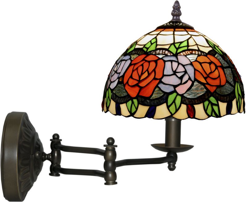 Wandleuchte mit beweglichem Arm, Durchmesser 20 cm, Rosy-Serie