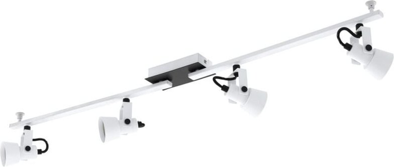 Led Deckenlampe Trillo, Deckenleuchte mit 4 schwenkbaren Spots, Deckenbeleuchtung für Büro und Wohnzimmer, Metall in Wei...