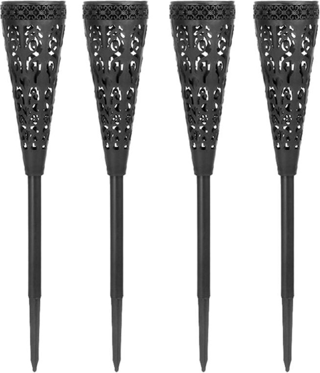 Tlily - 4er-Pack Solarleuchten für Gartenwege und Terrassen im Freien