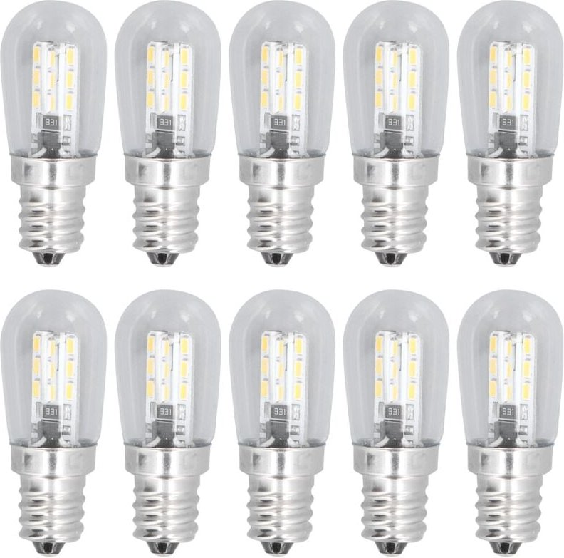 Eosnow 10pcs LED E12 Glühbirnenglas kleine Deckenlampe 500 lm Wand für Schlafzimmer Büro 220 V