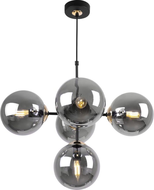 Deckenleuchte Kronleuchter Loft Glamour Schwarz