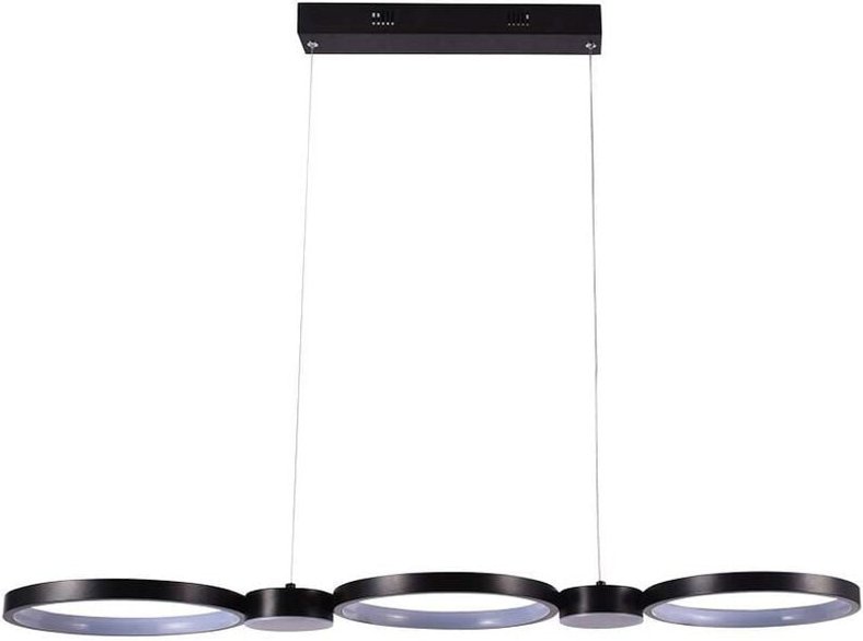 V-tac - Esszimmerlampe Pendelleuchte Hängeleuchte led Ringe Designlampe schwarz l 97,4cm