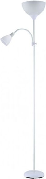 Fabrilamp - Bodenständer de Wohnzimmer Rigel 1xe27+1xe14 mit Lesegerät weiß 180x34x25,5 cm