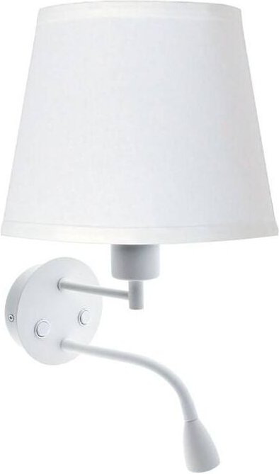 Wandleuchte 'pair' E27 mit 3W LED-Lesestrahler