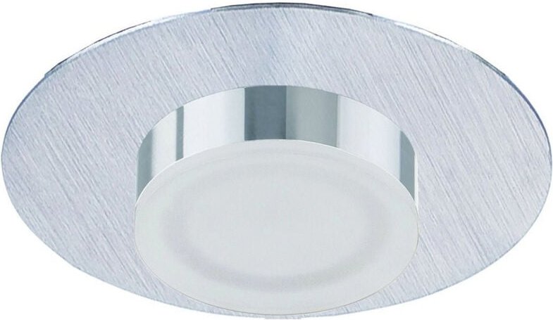 Inspired Mantra Marcel Einbauleuchte, 4 W, LED, rund, 3000 K, IP44, 360 lm, satiniertes Aluminium/mattiertes Acryl/Chrom...