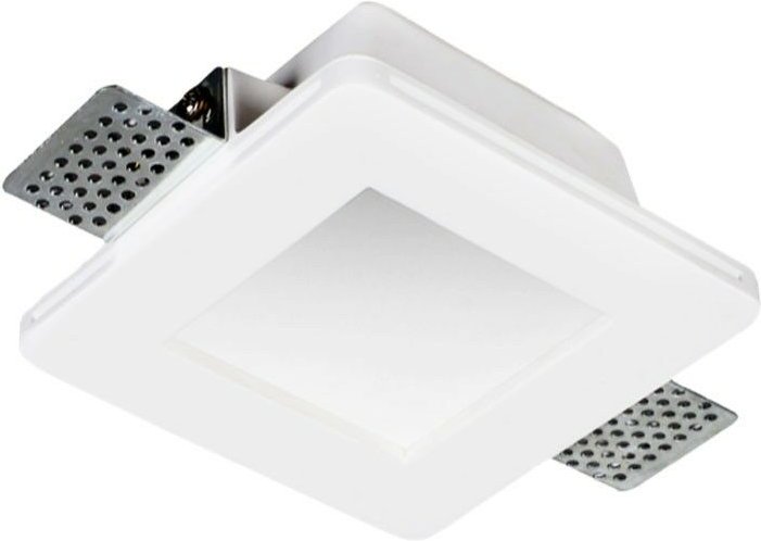 Century Jessy quadratischer Gipseinbaustrahler Weiß mit Schieber JESSY-SQ120GLASS