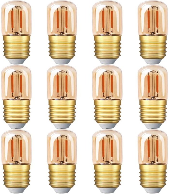 Mini-Röhren-LED-Glühbirne, 1 W, T28, Edison-LED-Glühlampe, E27-Schraubsockel, 2200 K, superwarmes gelbes Leuchtmittel fü...