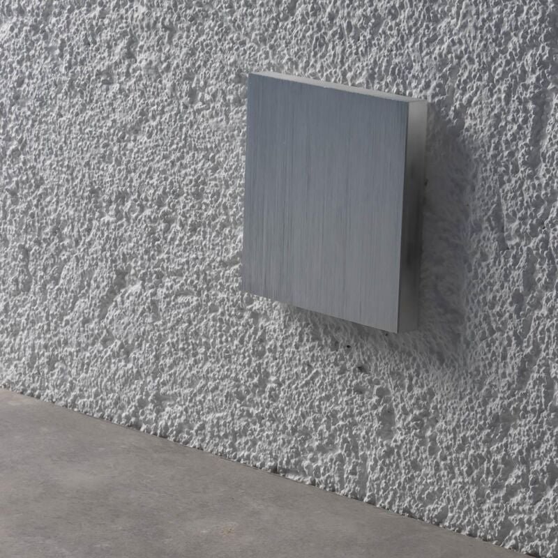 LED Treppenleuchte IP44 eckig Alu-gebürstet - Lichtfarbe: Warmweiß 1,5W - Lichtaustritt: Linea