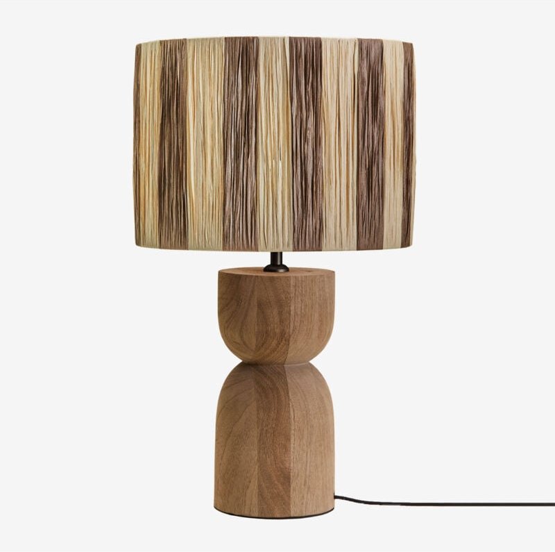 SKLUM Diniz Tischlampe Mango-Holz ↑30 cm