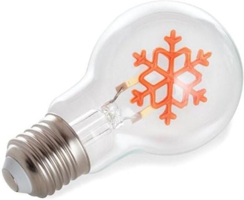 Vellight - Deco bulb - LED-Leuchtmittel - Schneeflocke - goldfarbenes Filament - E27