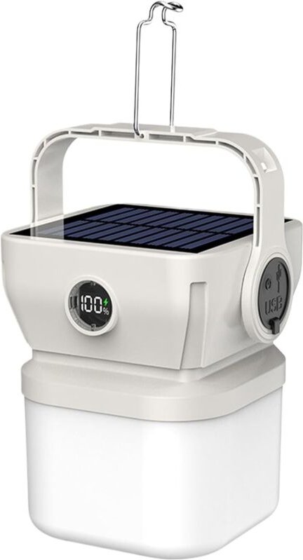 2-teilige, tragbare, tragbare Laternen, tragbare LED-Gebäudelampen mit Solarpaneel, Taschenlampen für Wandel, Reisen, Ze...