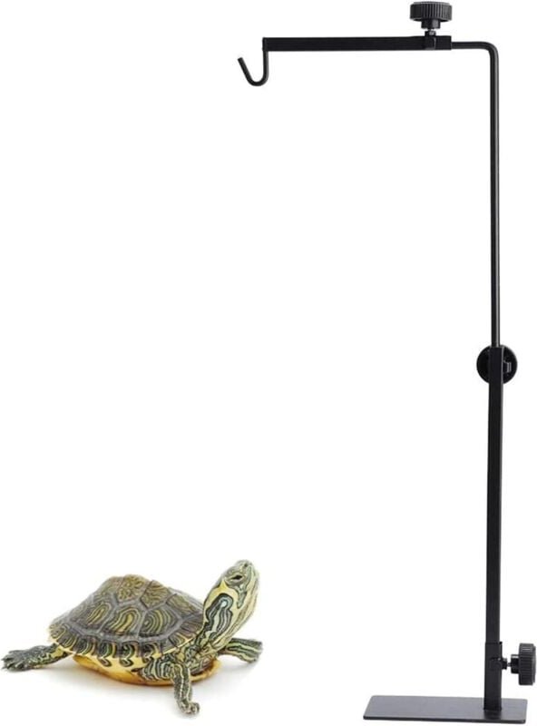 Lampenhalter für Reptilien, Schildkröten, Reptilien-Lampenständer, verstellbarer, teleskopischer Boden-Wärmelichtständer...