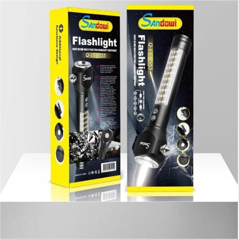 Thumbnail - Trade Shop Traesio - Trade Shop - LED-Taschenlampe, Zubehör, für Zuhause, Outdoor, Notfall, Multifunktionsgerät, Q-LED55...