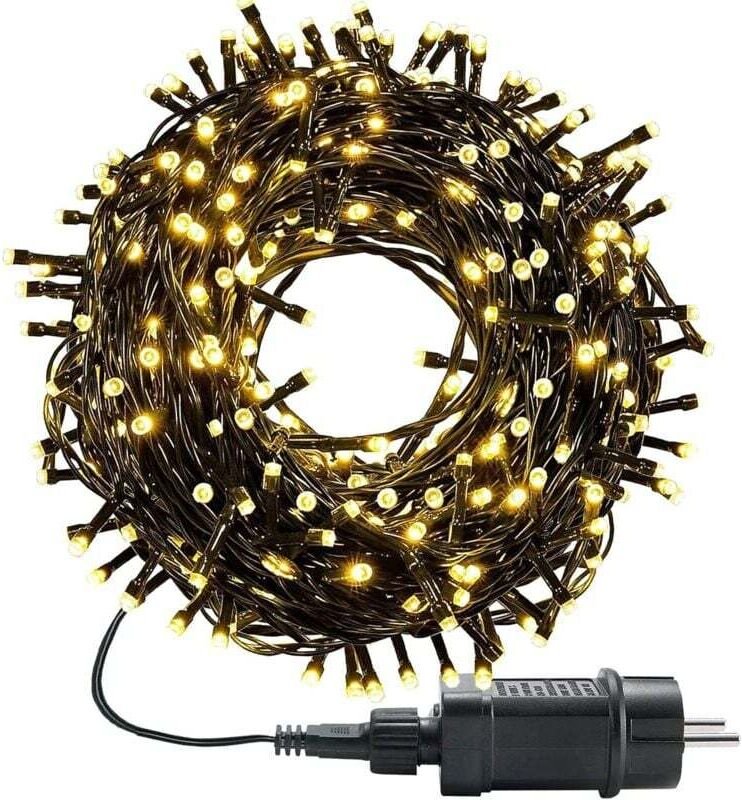 DOLASO 30 m lange Lichterkette mit 300 LEDs für den Außenbereich, wasserdicht, 8 Modi + Timer + Speicherfunktion, warmwe...