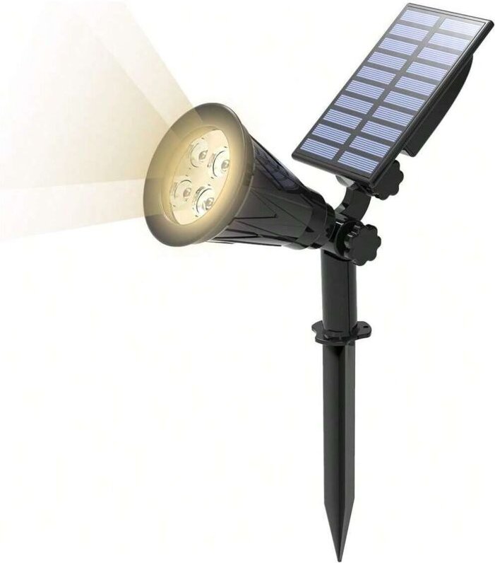 Solarbetriebene Außenstrahler, Sicherheitsbeleuchtung für Gärten und Landschaften, automatische Ein-/Ausschaltung, 180° ...