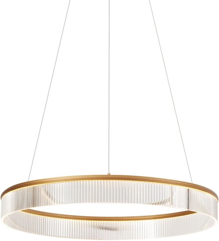 Moderne Hängelampe Messing 78cm inkl. led 3-Stufen-Dimmbar - Anello Chandelier
