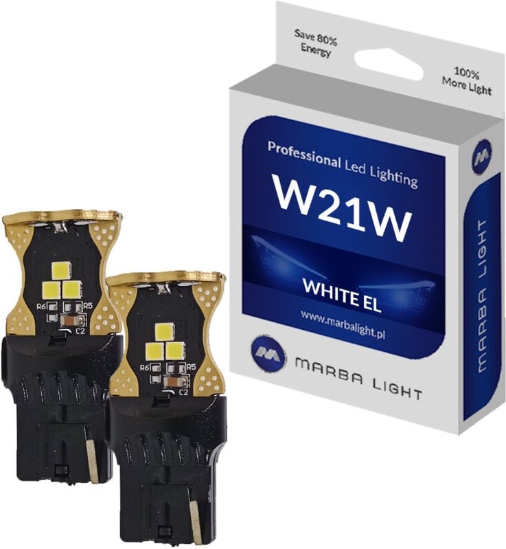 W21W LED-Lampen 9 LED 9-24V MLEC Weiß 6000k