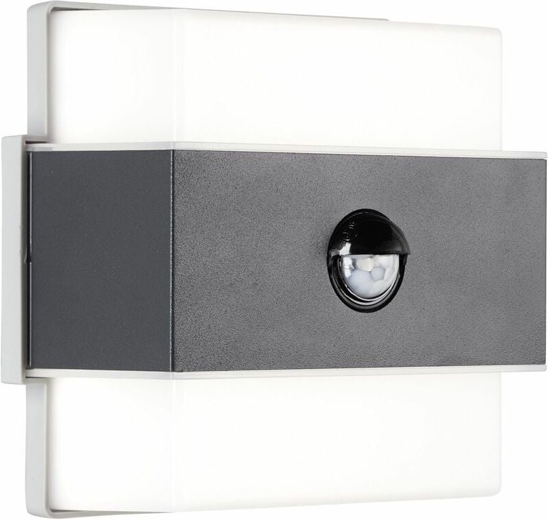 BRILLIANT Lampe, Archie LED Außenwandleuchte Bewegungsmelder anthrazit, Metall/Kunststoff, 1x 7.5W LED integriert, (650l...