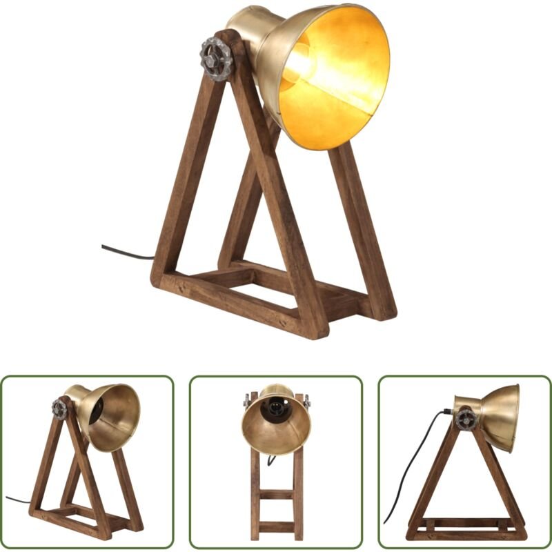 Industriestil - Schreibtischlampe 25 W Antik-Messing 30x17x40 cm E27